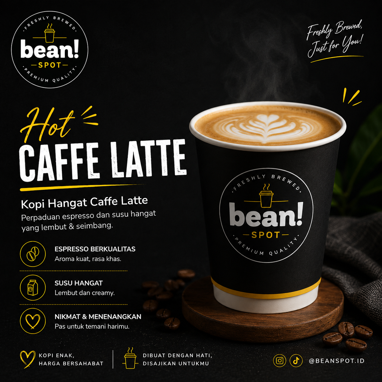 Kopi Bean Spot Hot Caffe Latte